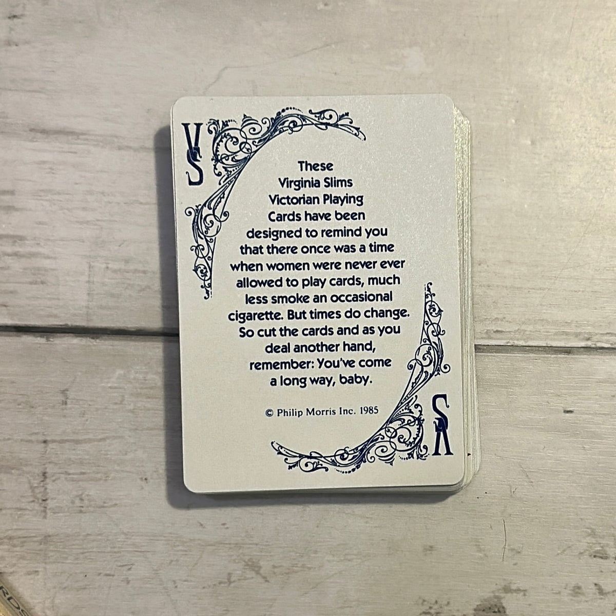 Cigarette playing cards