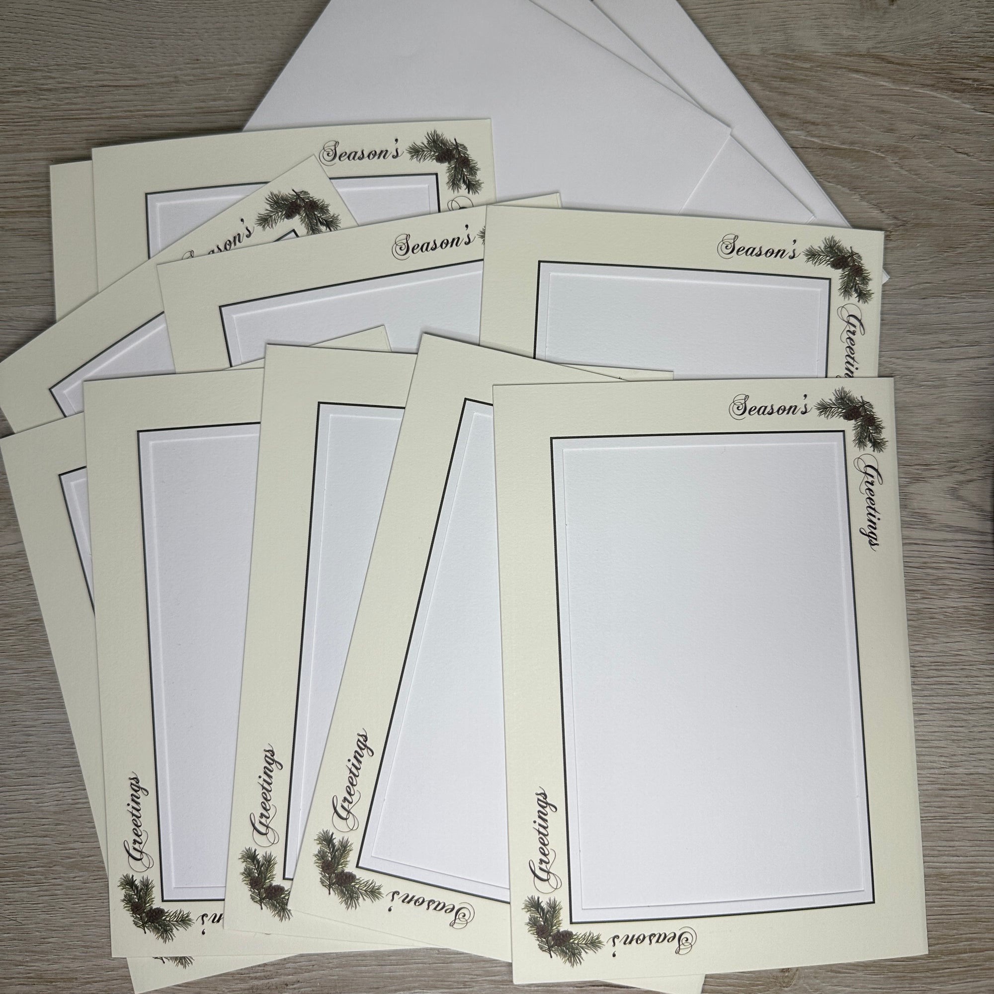 Season's Greetings Pinecone - FRONT ONLY