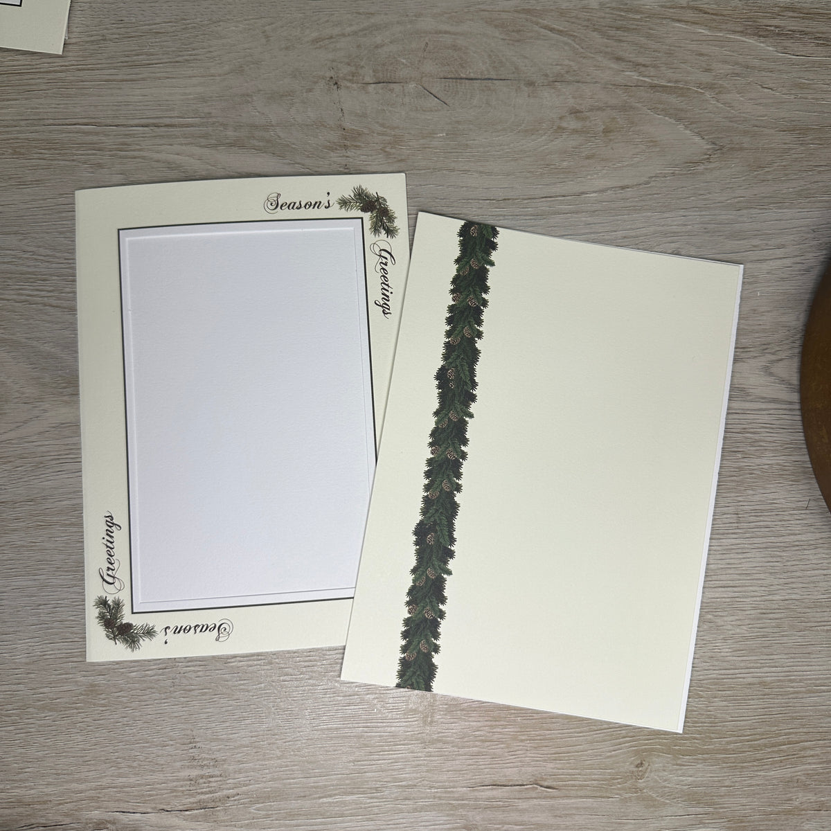 Season's Greetings Pinecone - FRONT ONLY