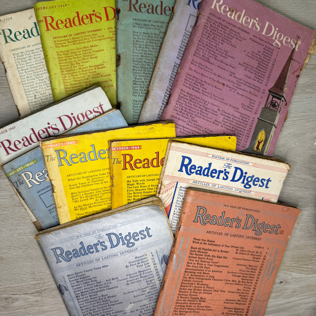 Reader's Digest magazines - 1940s