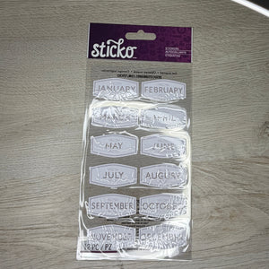 Sticko Months stickers