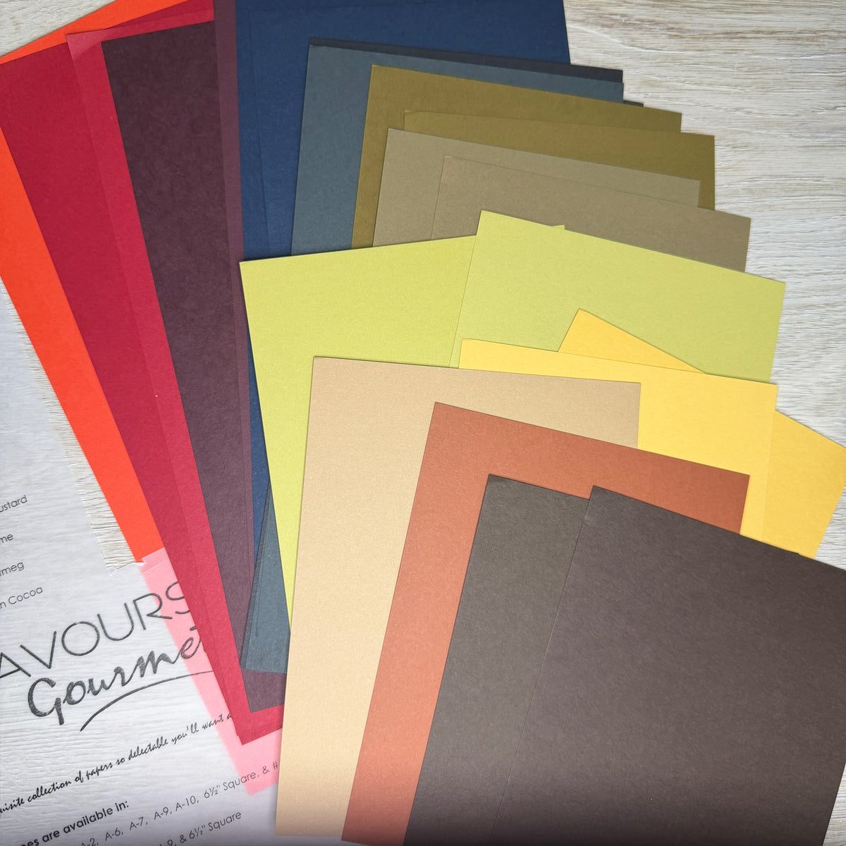 Paper swatches - Flavours Gourmet