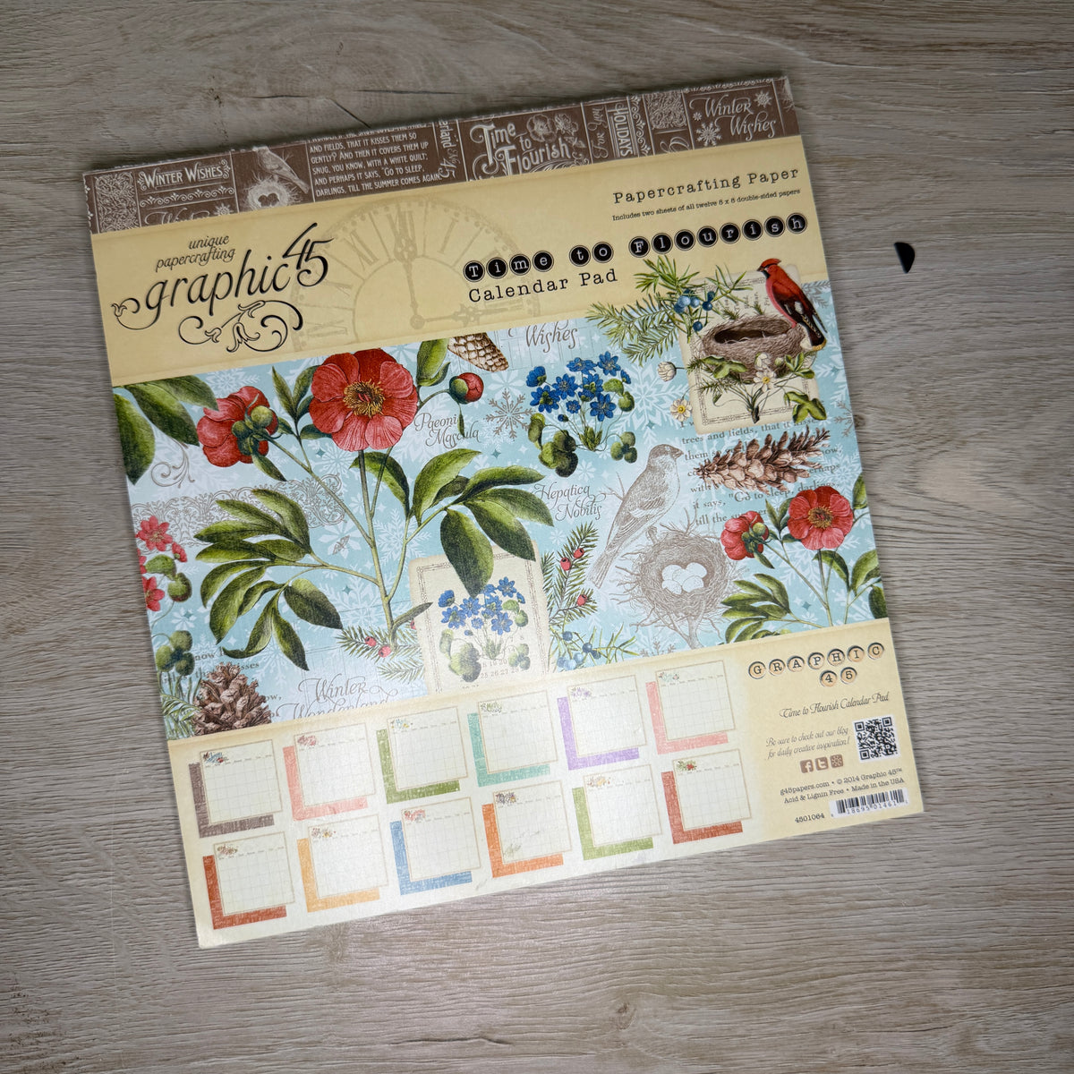 Time to Flourish Graphics45 calendar cardstock