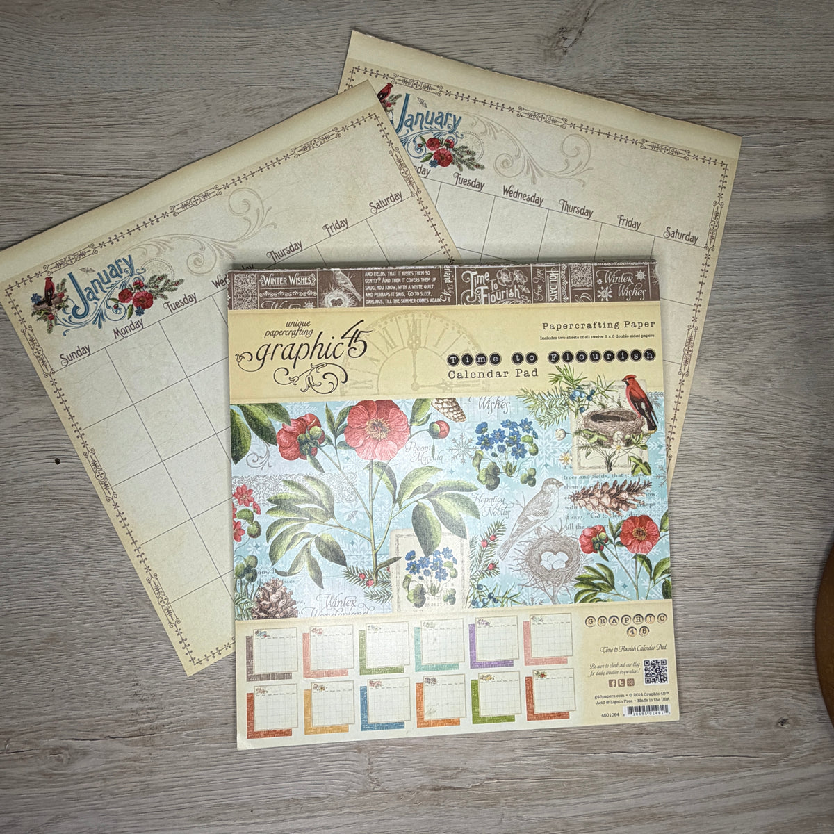 Time to Flourish Graphics45 calendar cardstock