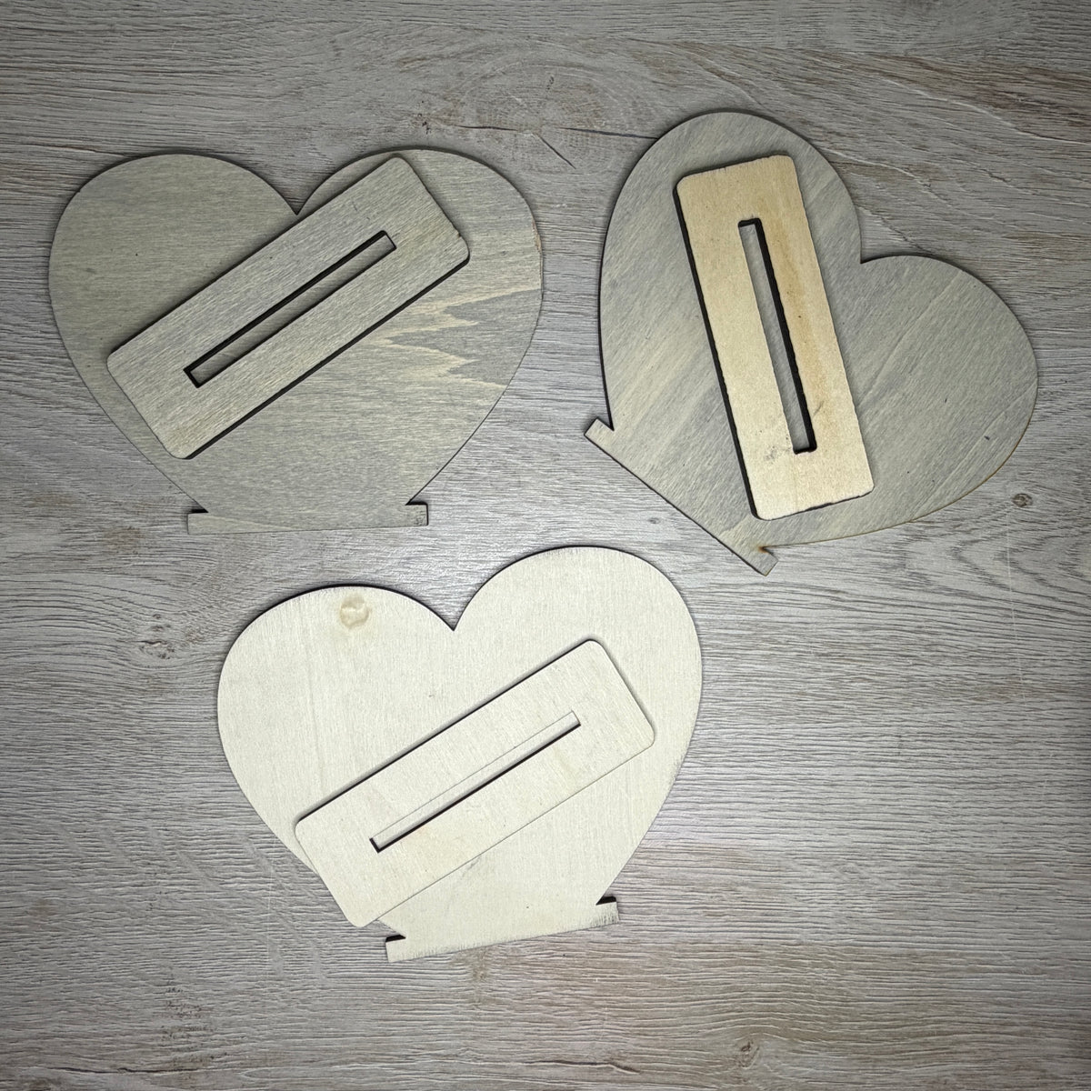 Wooden 5.5" heart - 2 pieces - LTP