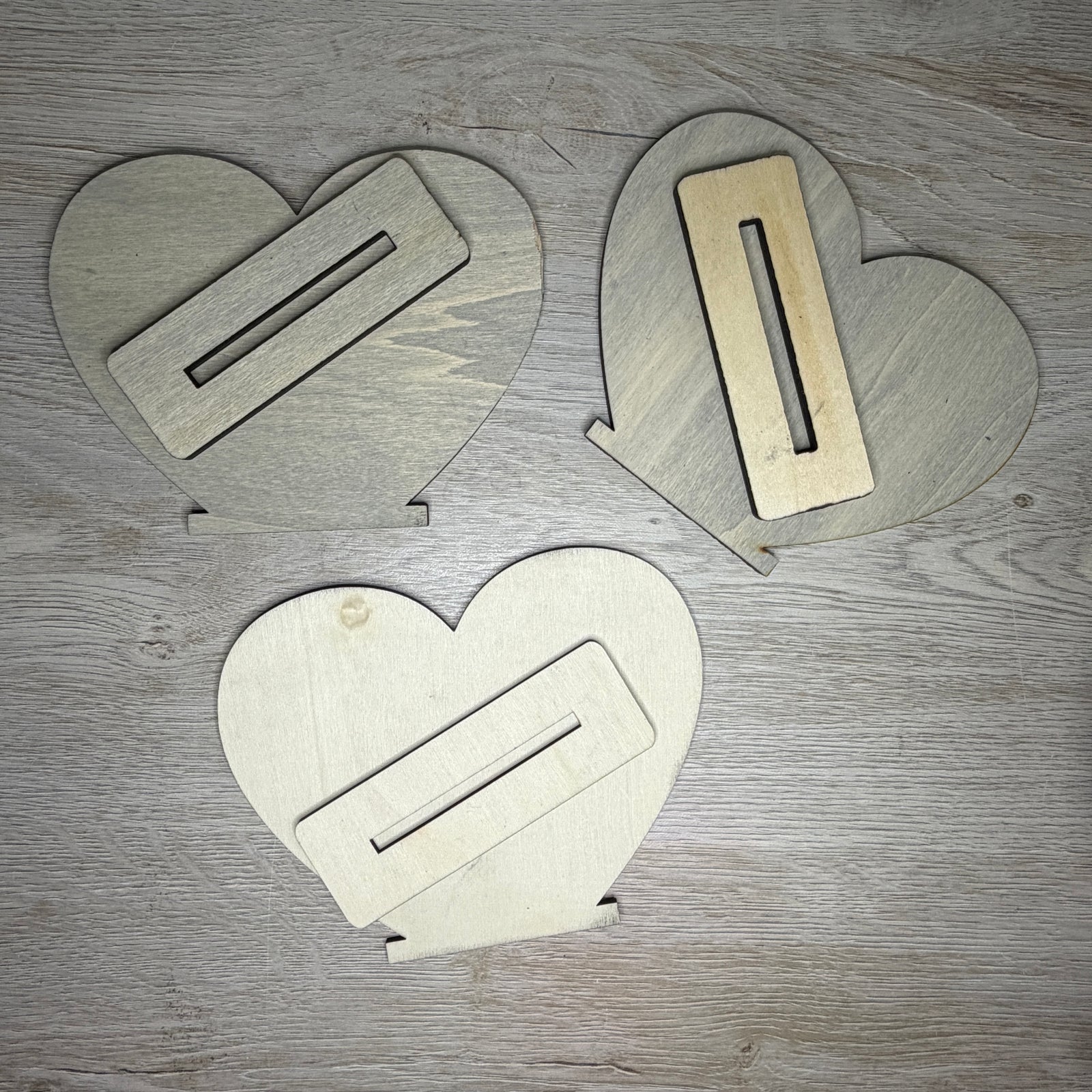 Wooden 5.5" heart - 2 pieces - LTP