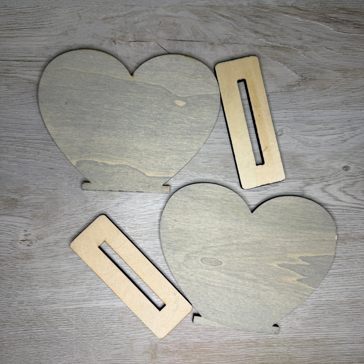 Wooden 5.5" heart - 2 pieces - LTP