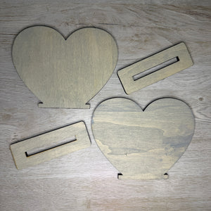Wooden 5.5" heart - 2 pieces - LTP