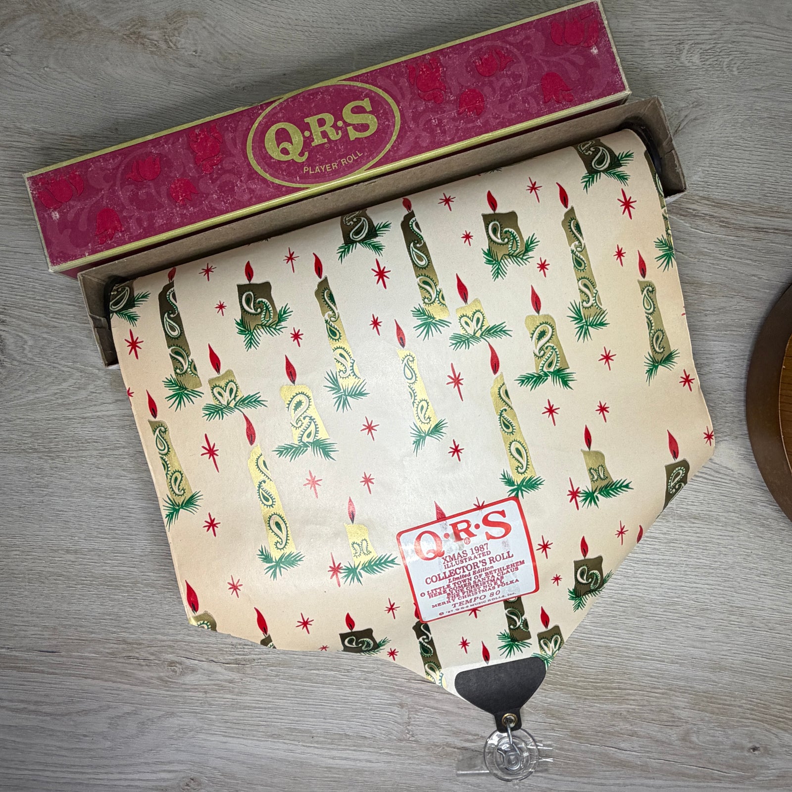 Vintage QRS 1987 Christmas Collector’s Player Piano Roll | Limited Edition Holiday Music