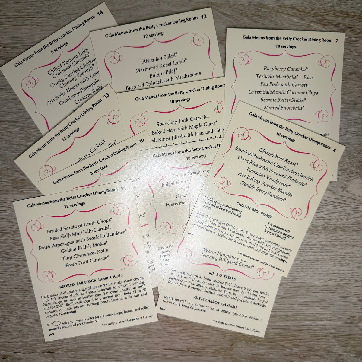 Fancy Recipe Cards - 10 pack