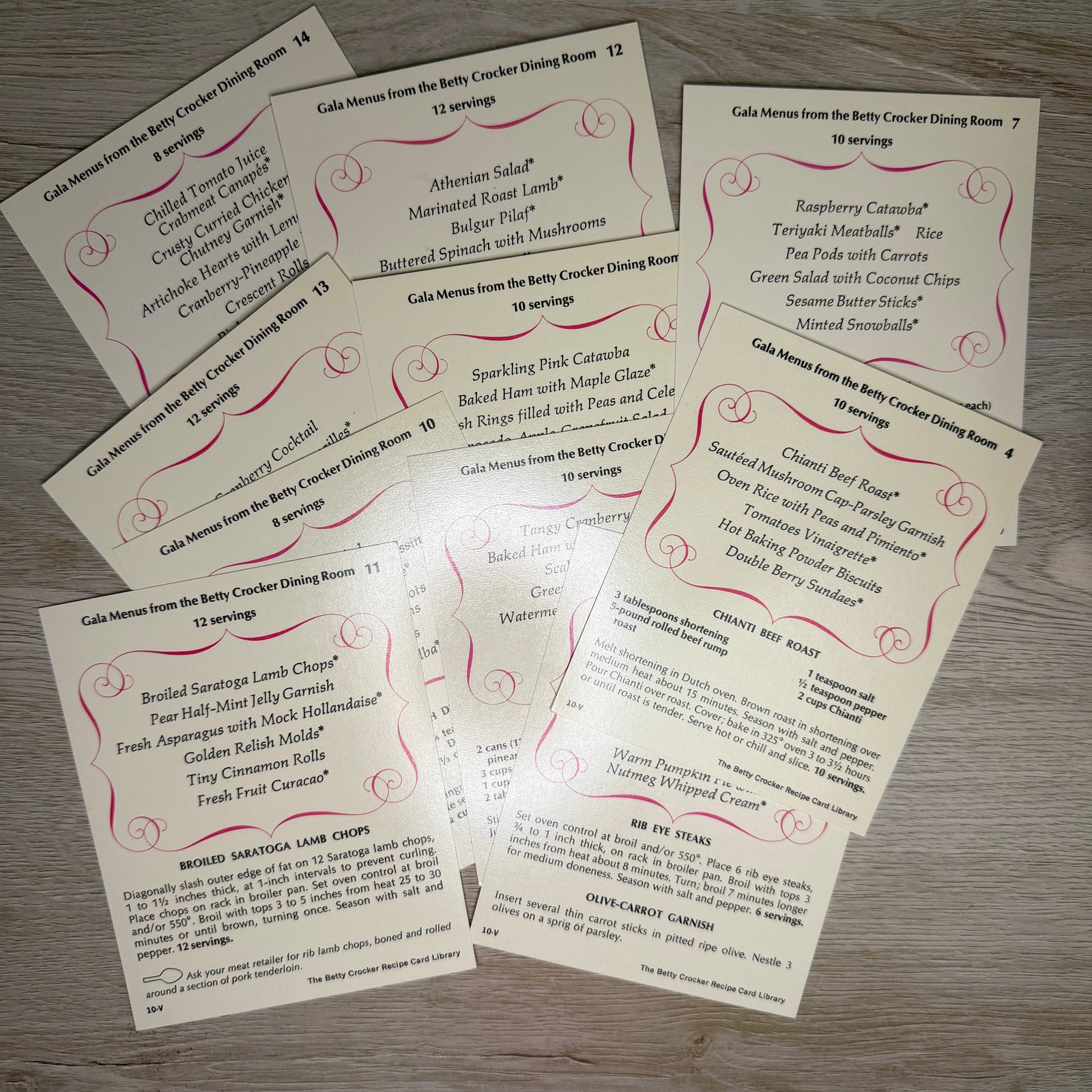 Fancy Recipe Cards - 10 pack