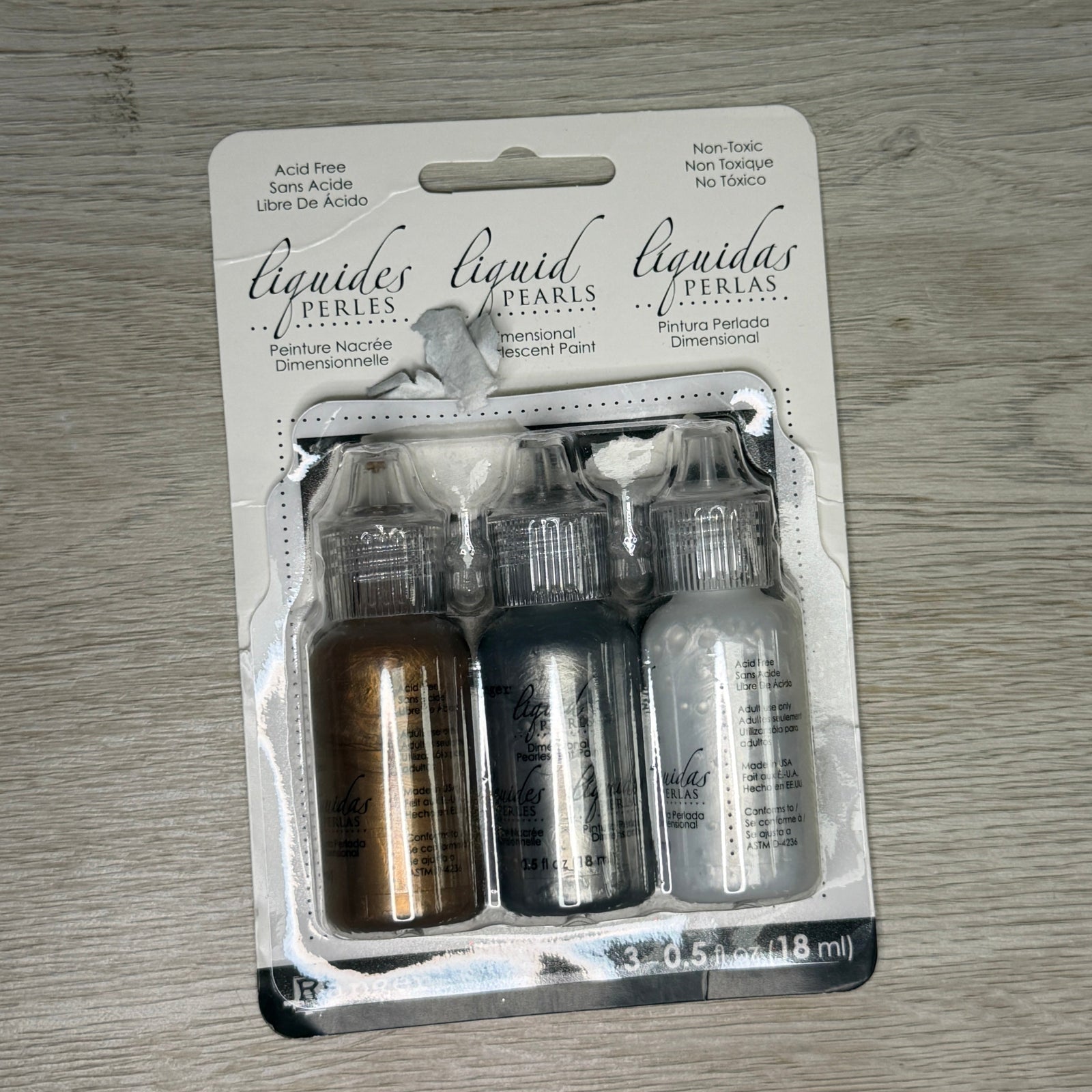 Liquid Pearls Dimensional Pearlescent Paint – 3 Pack - USED