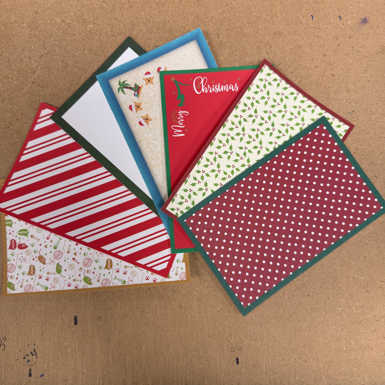 Cardstock Paper Packs - Christmas Designs - 3 9/16" x 5 9/16"
