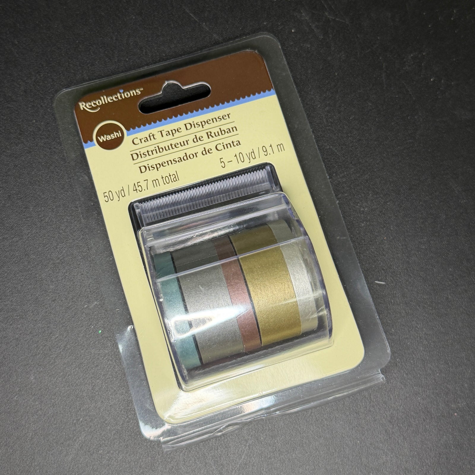 Washi Tape with dispenser - 5 rolls