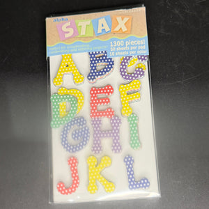 Alpha Stax Alphabet Swiss Dots letters (1200 pieces) - USED