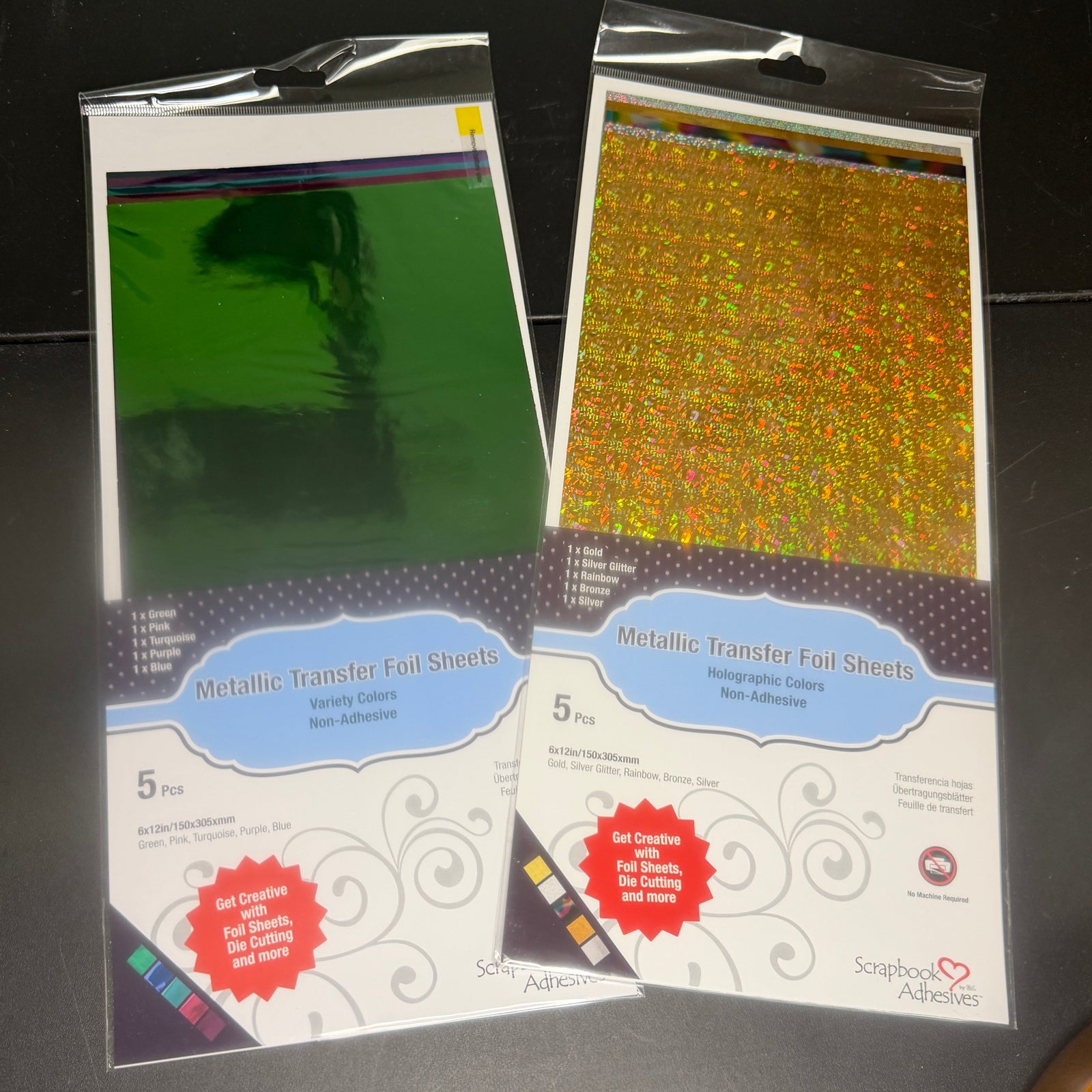 Metallic Transfer Foil sheets- 6x12 - NEW