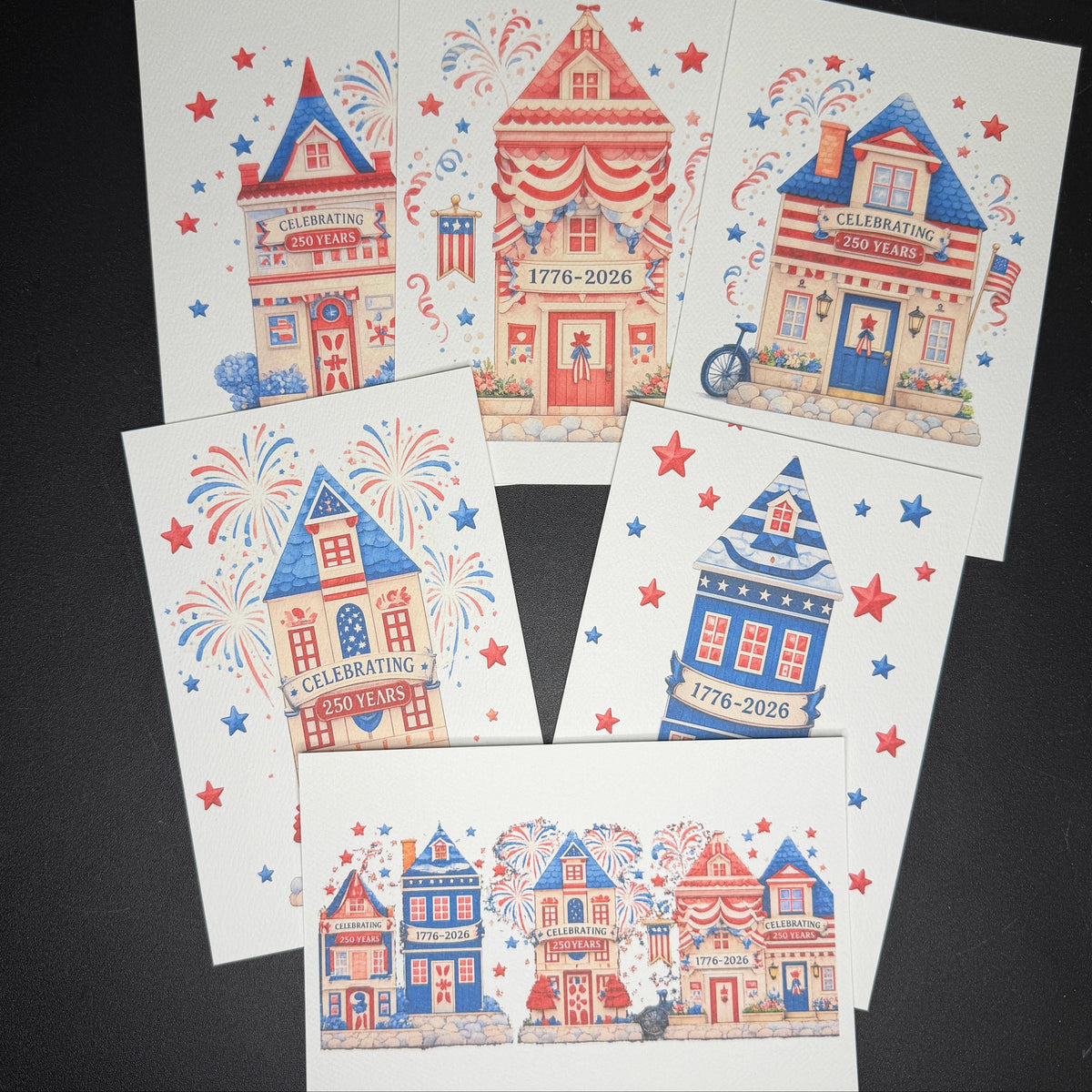 Americana 250th postcard set