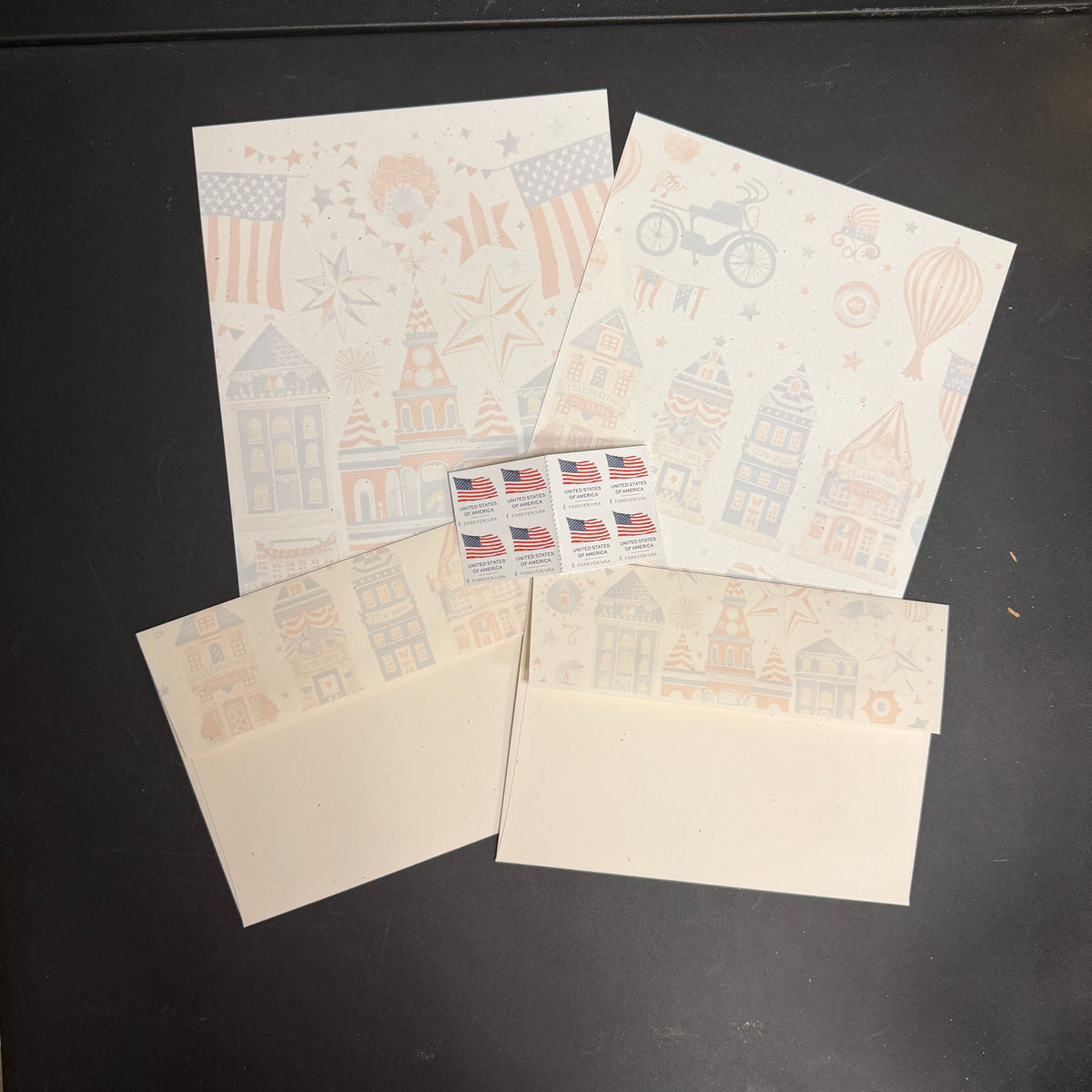 Americana 250th paper & envelope set