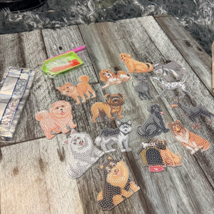 15 Dogs diamond gem art set