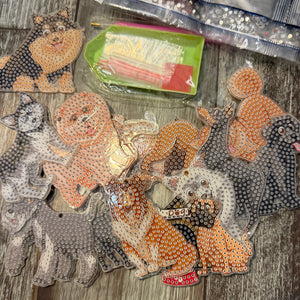 15 Dogs diamond gem art set
