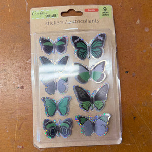 Pop Up Butterfly stickers