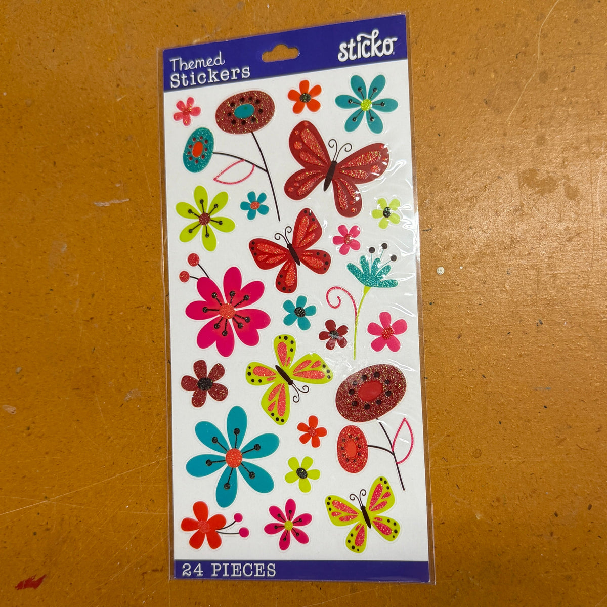 Butterfly and flower stickers