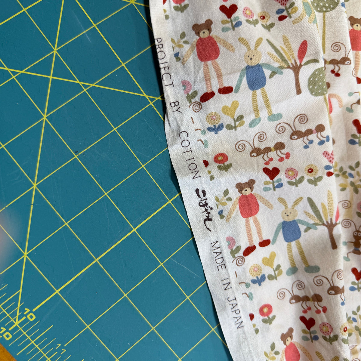 Whimsical Animals cotton fabric - by the 1/4 yard