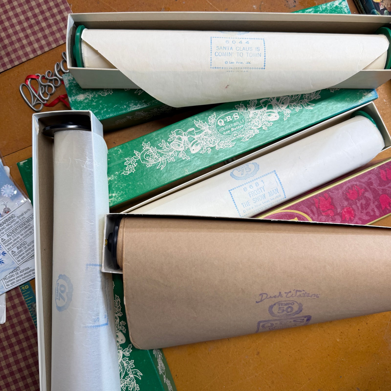 Christmas Player Piano rolls