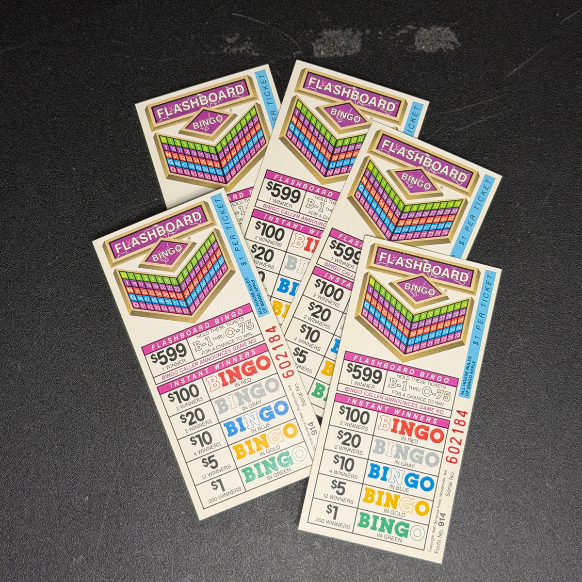 Bingo pull cards - set of 5