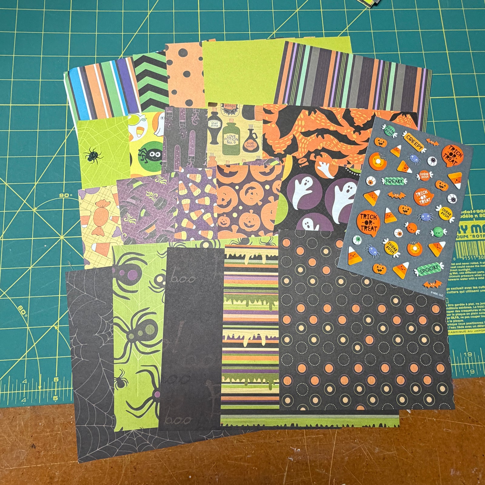 Halloween scrapbook paper & sticker bundle