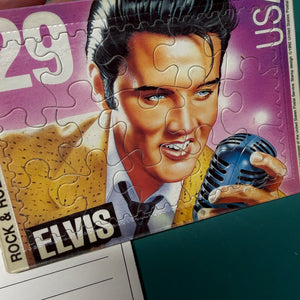Elvis puzzle postcard