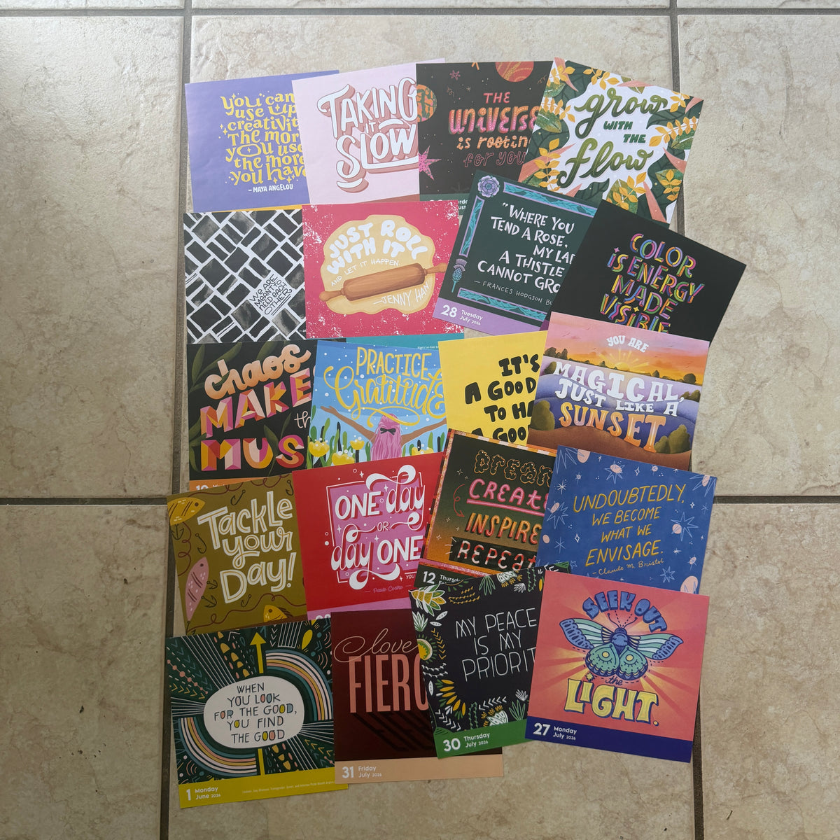 Positivity calendar sets - 20 pages