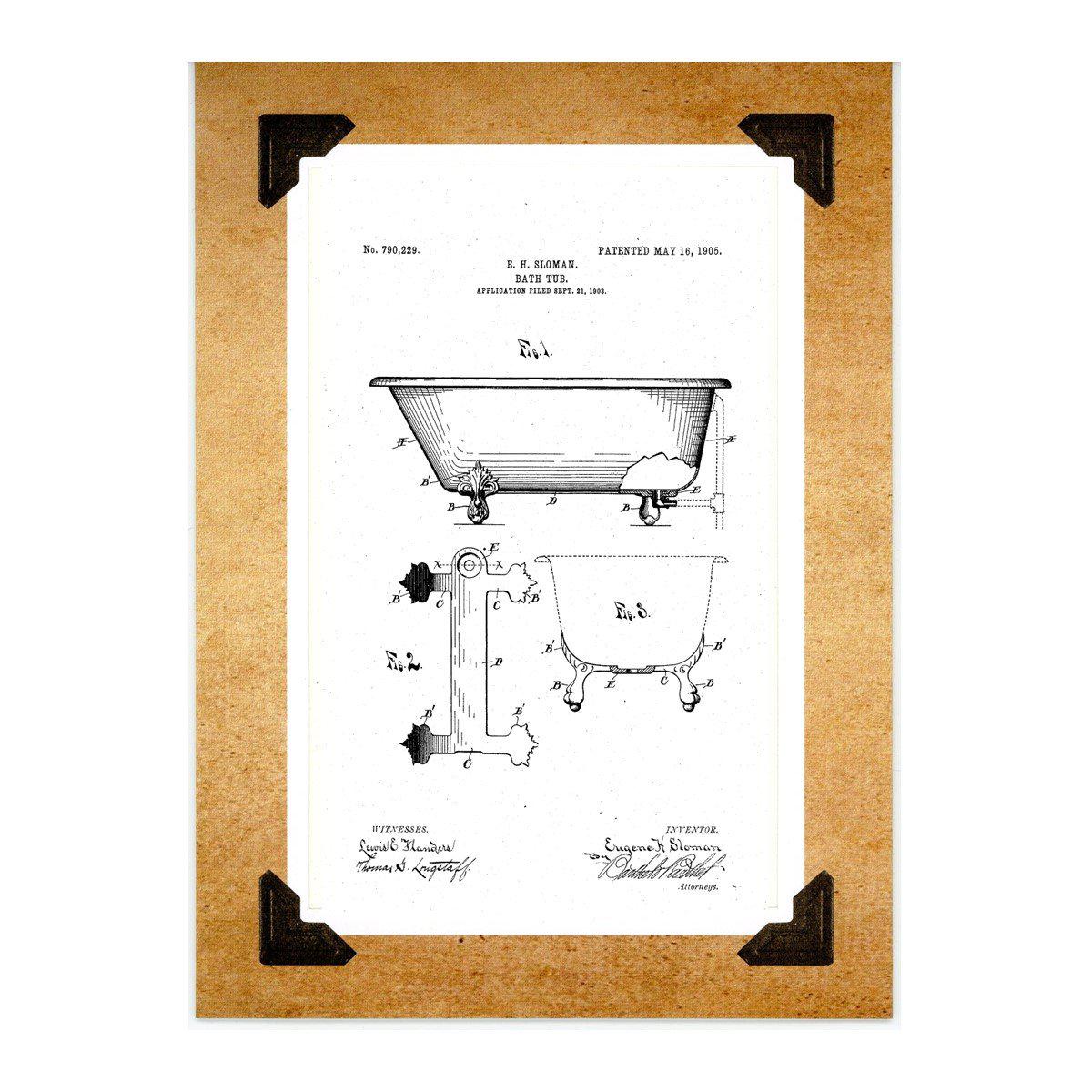Bathroom patent cards
