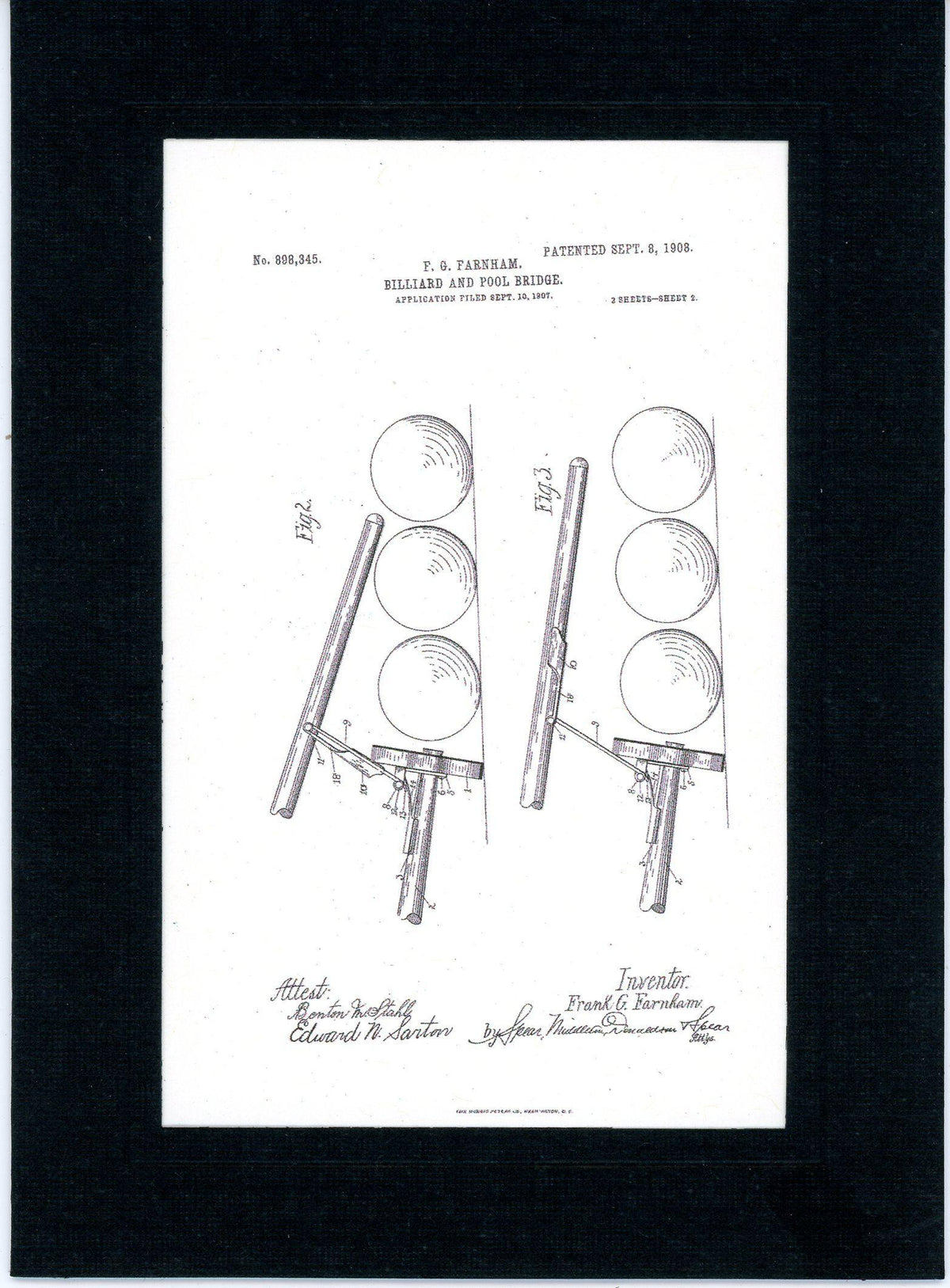 Pool Billiard patent cards