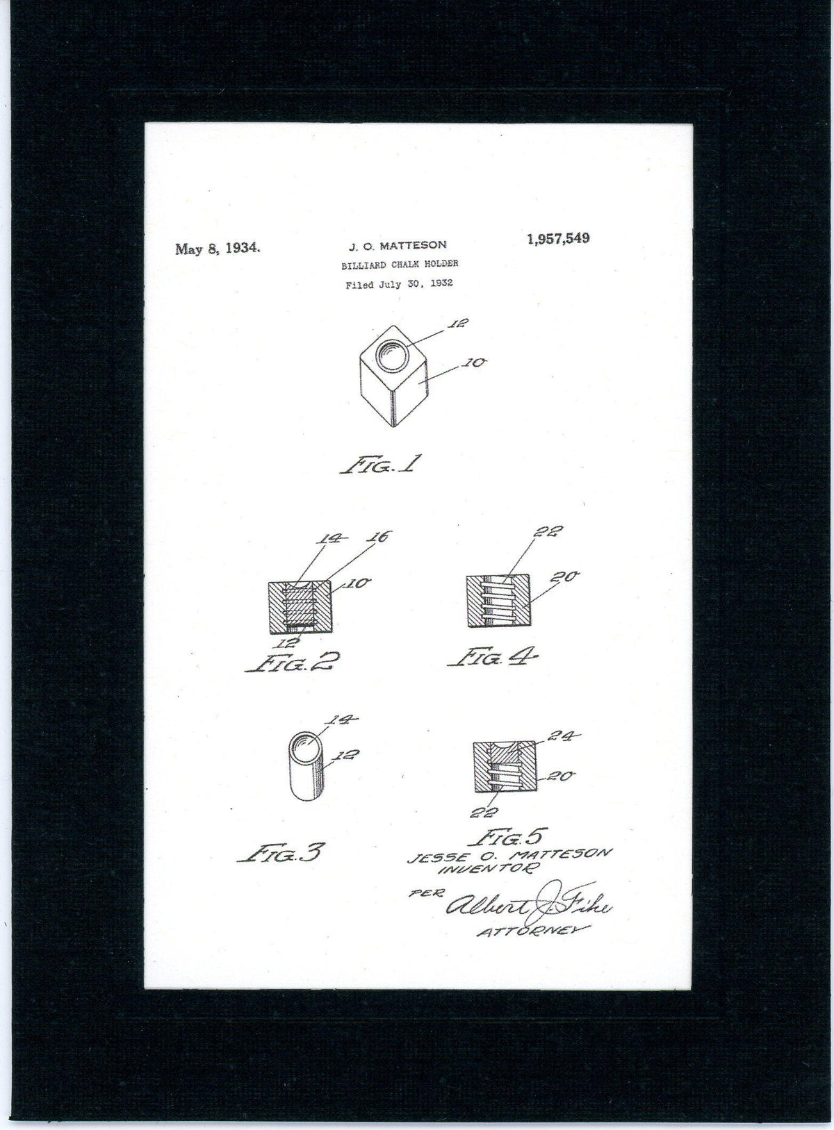 Pool Billiard patent cards