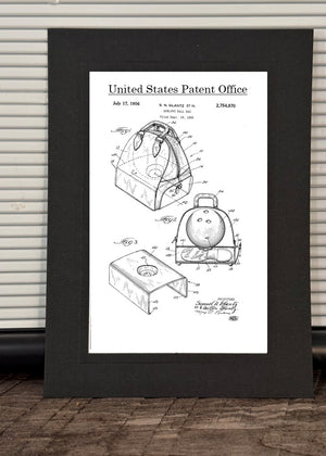 Bowling ball bag patent card