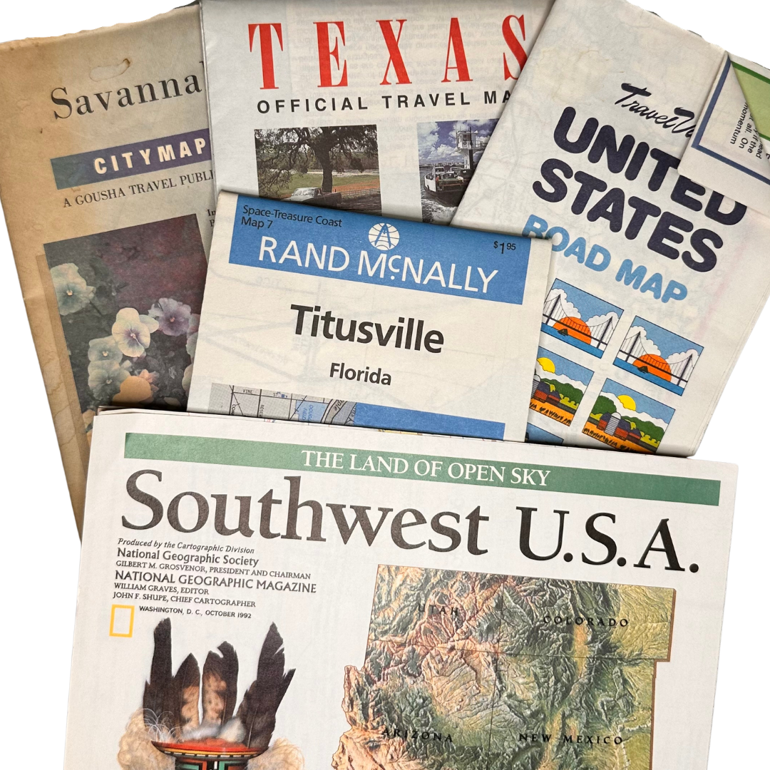 Maps - set of 5