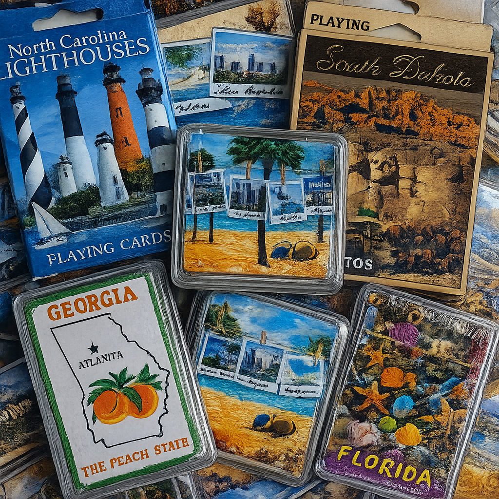 US States playing cards - brand new