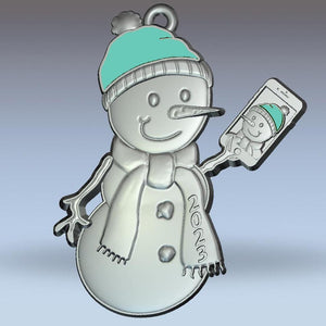 Selfie Clarence 2023 Snowman ornament