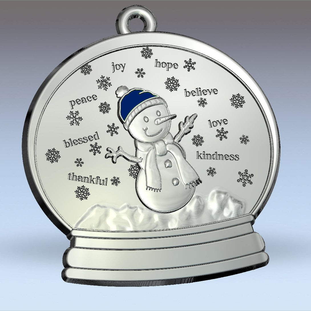 Snowing Positivity - Clarence 2025 Snowman ornament
