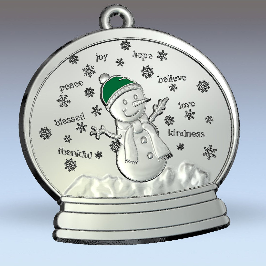 Snowing Positivity - Clarence 2025 Snowman ornament