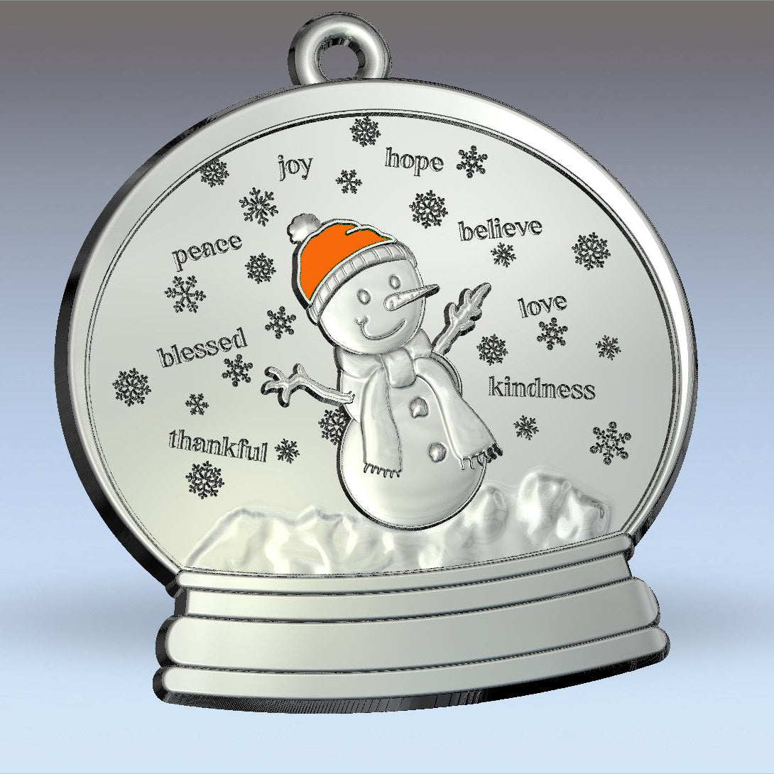Snowing Positivity - Clarence 2025 Snowman ornament