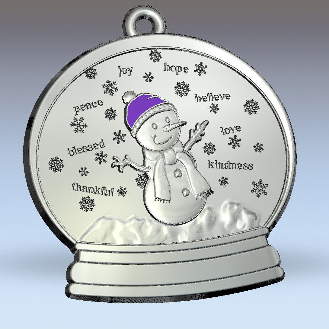 Snowing Positivity - Clarence 2025 Snowman ornament