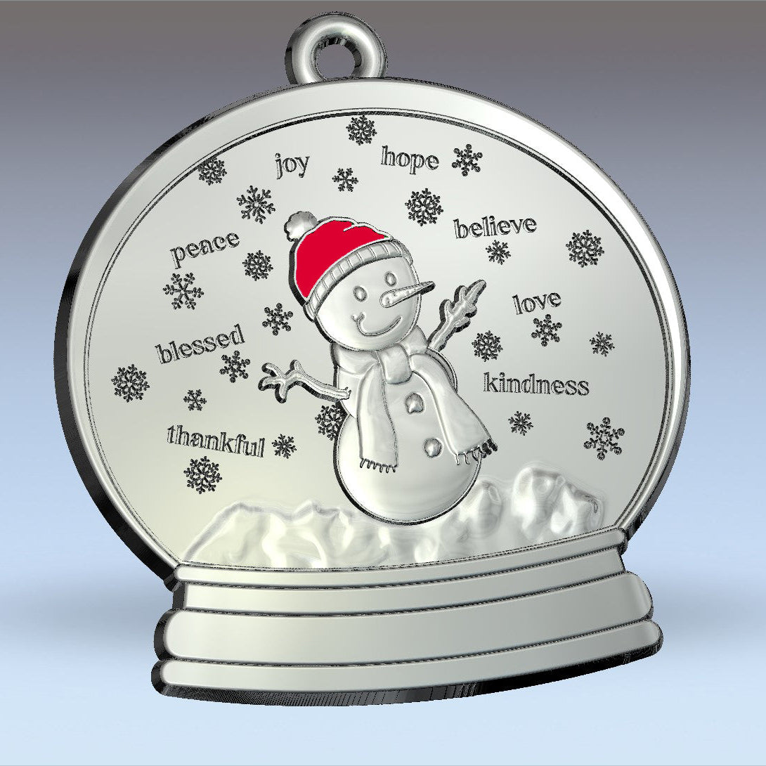 Snowing Positivity - Clarence 2025 Snowman ornament