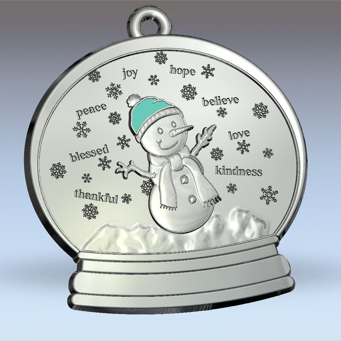 Snowing Positivity - Clarence 2025 Snowman ornament