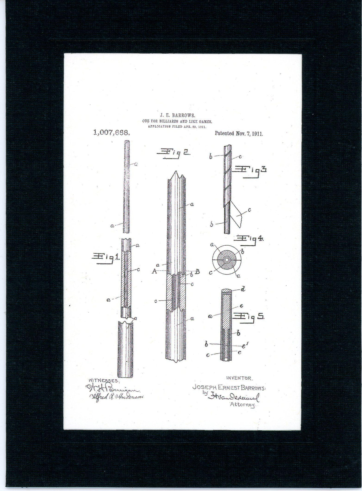 Pool Billiard patent cards