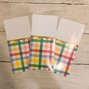 Plaid Pockets - 3 pack