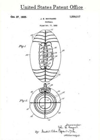 Football patent postcards
