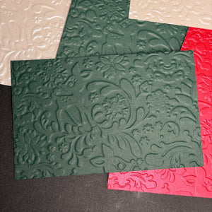 Winter Deer embossed cardstock  - 9 pack