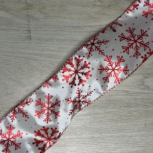 Snowflakes ribbon - by the yard or spool